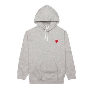 COMME Des GARÇONS PLAY Pullover Hoodie with Red Heart Patch